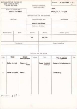 Inde / Musique classique
