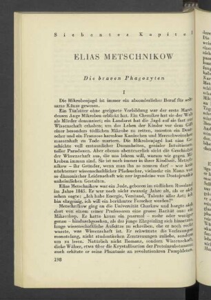 Siebentes Kapitel Elias Metschnikow Die braven Phagozyten