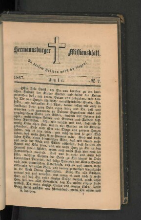 No. 7. Juli. 1867.