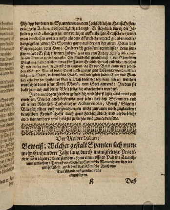 73-96, Der Vierdte Discurs