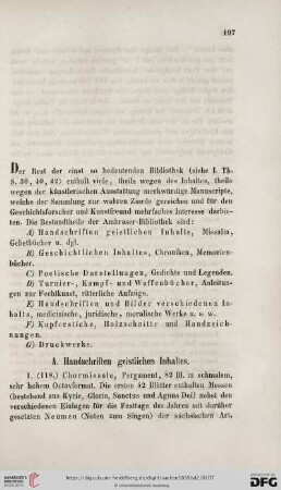 A. Handschriften geistlichen Inhaltes