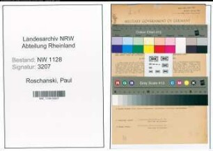 Entnazifizierung Paul Roschanski , geb. 28.02.1898 (Polizist)