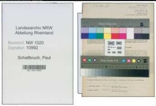 Entnazifizierung Paul Schallbruch , geb. 18.05.1913 ()