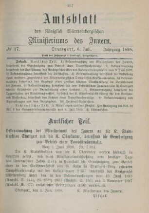 Juli: No. 17. - No. 18.