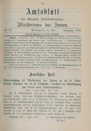 Juli: No. 17. - No. 18.