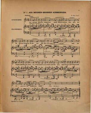 12 Gesänge : [für 1 Singstimme mit Begl. d. Pianoforte] ; op. 5, 1