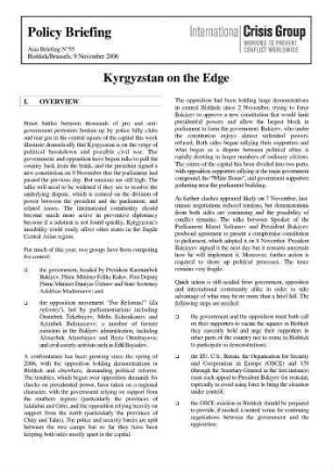 Kyrgyzstan on the edge