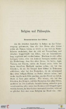 Religion und Philosophie