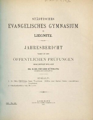 Jahresbericht. 1885/86