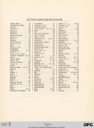 Künstlerverzeichnis