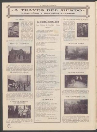 La guerra submarina : Poesía moderna de actualidad y utópica