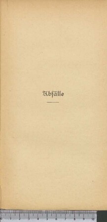 Abfälle