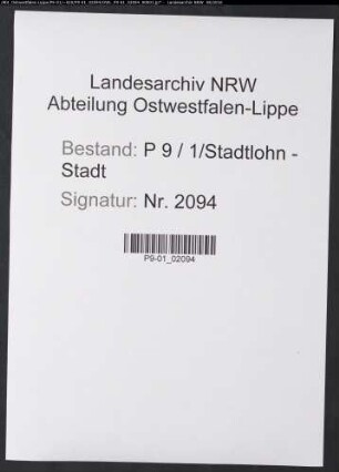 Sterberegister Standesamt Stadtlohn