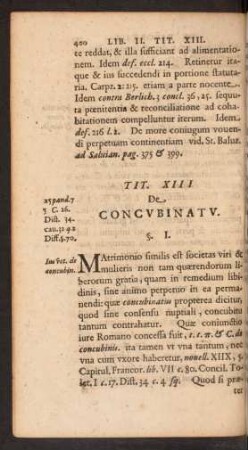 Tit. XIII De Concubinatu.