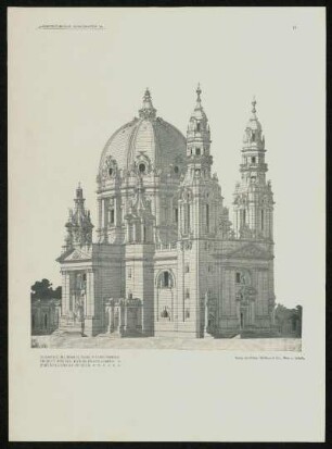 Tafel 16: Concurrenz-Project für die Kaiser Franz Josefs-Jubiläums-Kirche in Wien