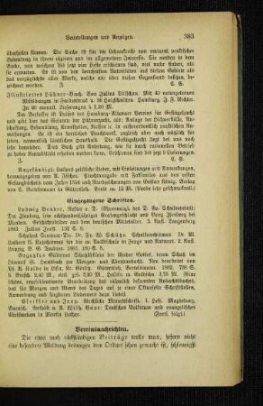 Eingegangene Schriften