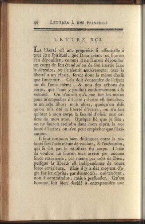 Lettre XCI-XCV