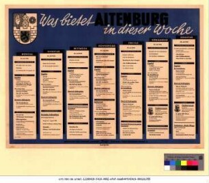 Originaltitel: Was bietet Altenburg in dieser Woche 24. Juli bis 30. Juli 1950