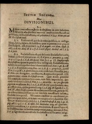 Sectio Secunda. De Divisionibus.