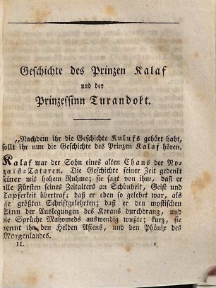 Tausend und ein Tag : morgenländische Erzählungen aus dem Persischen, Türkischen und Arabischen nach Petis de la Croix ..., 2