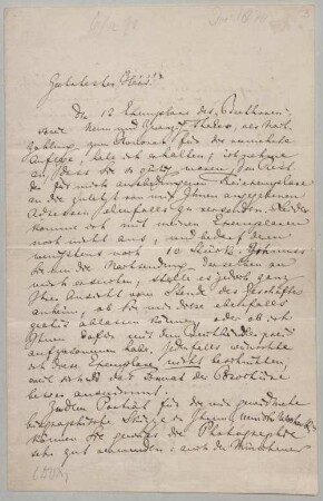 Richard Wagner (1813-1883) Autographen: Brief von Richard Wagner an Ernst Wilhelm Fritzsch - BSB Autogr.Cim. Wagner, Richard.40