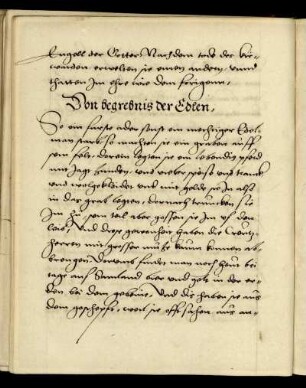 Von begrebnis der Edlen