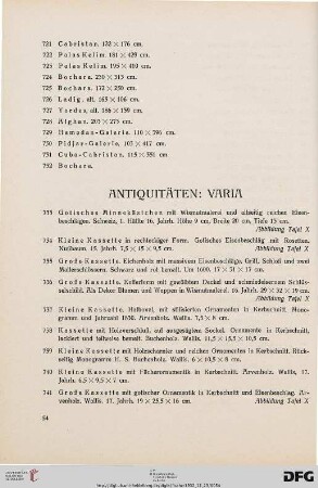 Antiquitäten: Varia (Nr. 733-855)