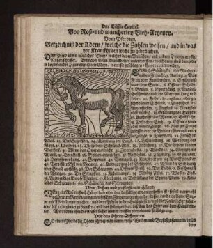 Das Eilffte Capitel. Von Roß- und mancherley Vieh-Arzeney