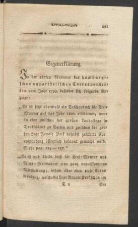 Gegenerklärung