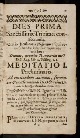1-22, Dies Prima