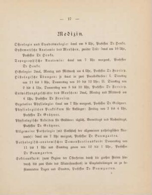 17-20, Medizin