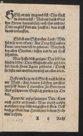GEbhart mit trug vnd list/ Churfürst || du worden bist/