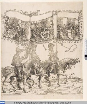 Ritter mit den Bannern der österreichischen Erblande Schwaben, Krain und Kärnten