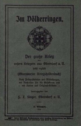 Bändchen 12: Im Völkerringen