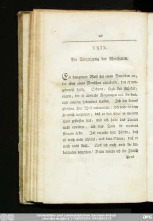 XXIX. Die Verzeihung der Wolthaten.
