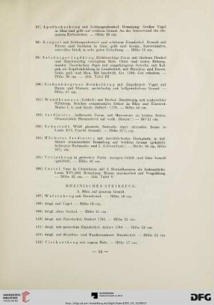 Rheinisches Steinzeug (Nr. 107-150)