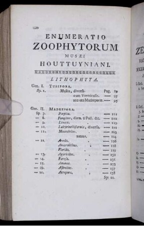 Enumeratio Zoophytorum Musæ Houttuyniani.
