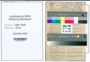 Entnazifizierung Karl Lommel , geb. 22.04.1914 (Postinspektor)