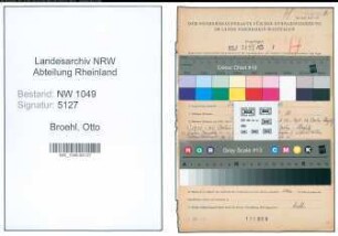 Entnazifizierung Otto Broehl , geb. 04.09.1905 ()