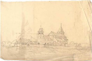 Thiersch, August ; Reiseskizzen - Reichenau (Perspektive)
