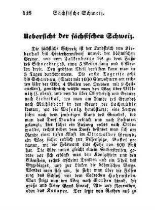 Uebersicht der sächsischen Schweiz