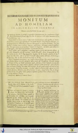 Homilia in illud Jeremiae, Domine non est in homine via ejus.