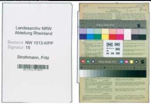 Entnazifizierung Fritz Strothmann , geb. 29.12.1907 (Schlosser)