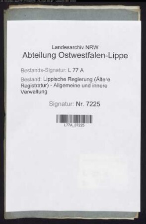 Liquidation außerordentlich requirierter Fourage und Lebensmittel