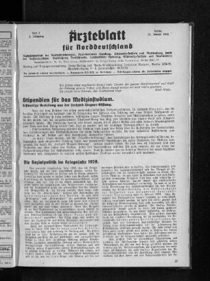 Die Sozialpolitik im Kriegsjahr 1939