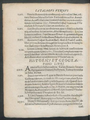 Historici Et Geographici Libri.