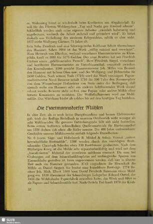 Die Hartmannsdorfer Mühle