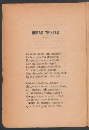 Horas tristes