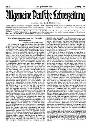 Die Konfessionellen und der Deutsche Lehrerverein