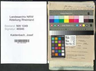 Entnazifizierung Josef Kaldenbach , geb. 07.11.1900 (Spediteur)